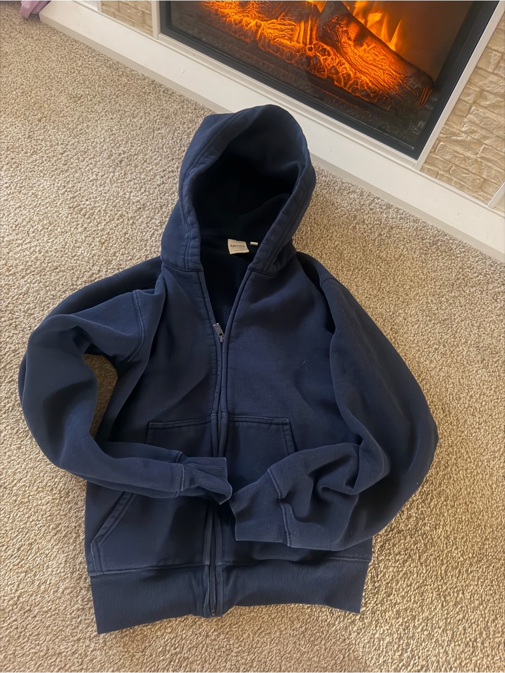 Aritzia Kids Navy Zip Hoodie